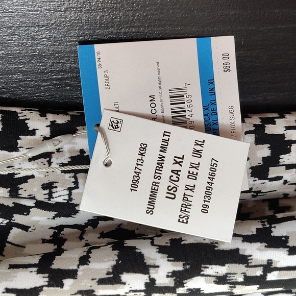 🖤 Kasper Summer Straw Multi-Colored Pants. New. XL - Picture 4 of 12